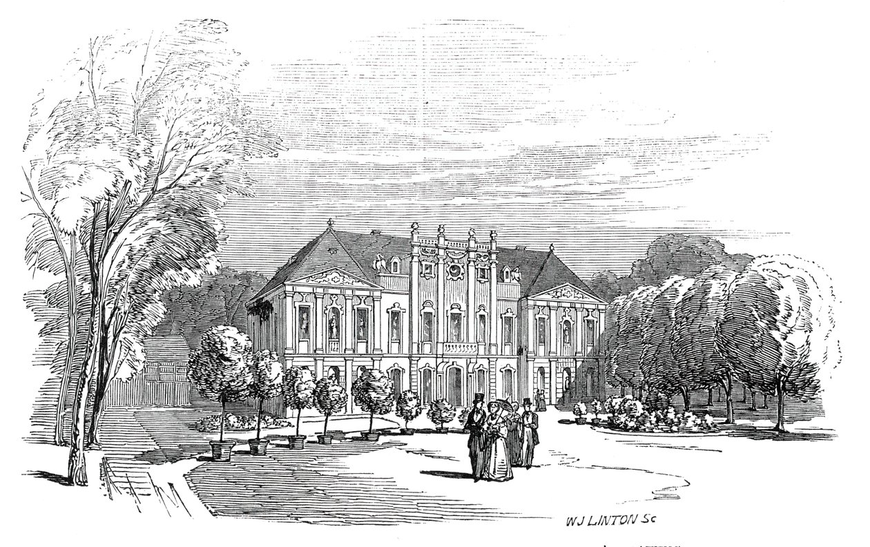 Palace of Tenneburg - fra Hans Kongelige Højhed Prins Alberts tegning, 1845. af W. J. Linton
