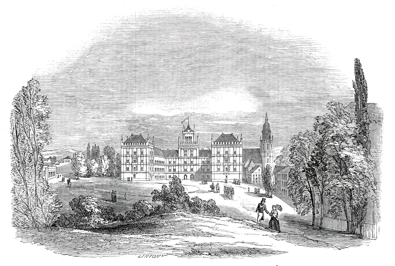 Slottet i Ehrenburg i Coburg - efter Hans Kongelige Højhed Prins Alberts tegning, 1845. af W. J. Linton