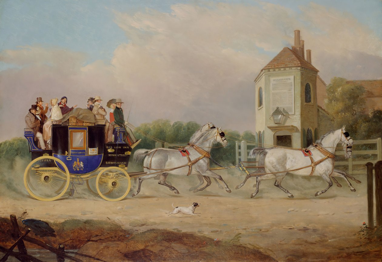 Stourbridge til Birmingham Royal Mail Coach, 1842. af W. J. Pringle