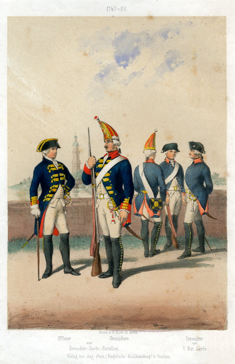 Tyske militæruniformer, 1740-1786 1800-tallet. af W Korn