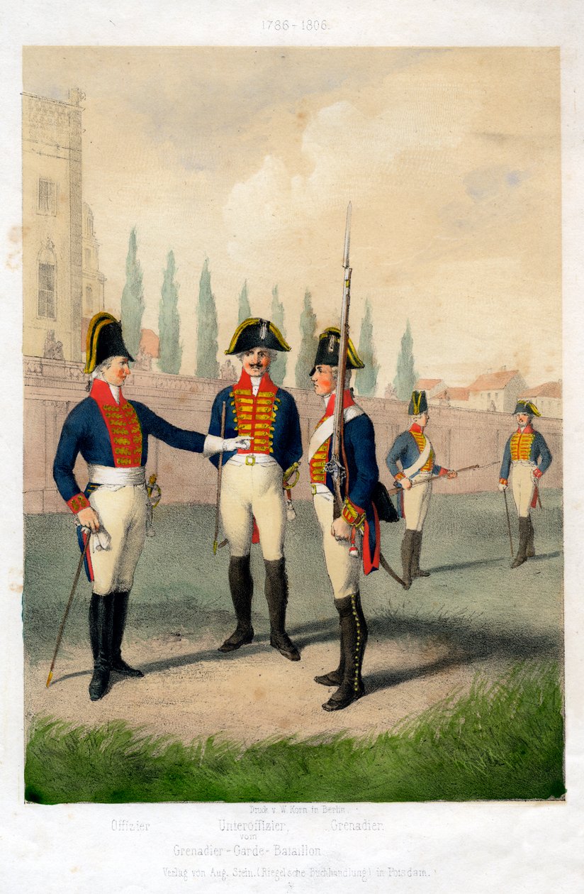 Grenader vagtbataljon, 1786-1806 1800-tallet. af W Korn