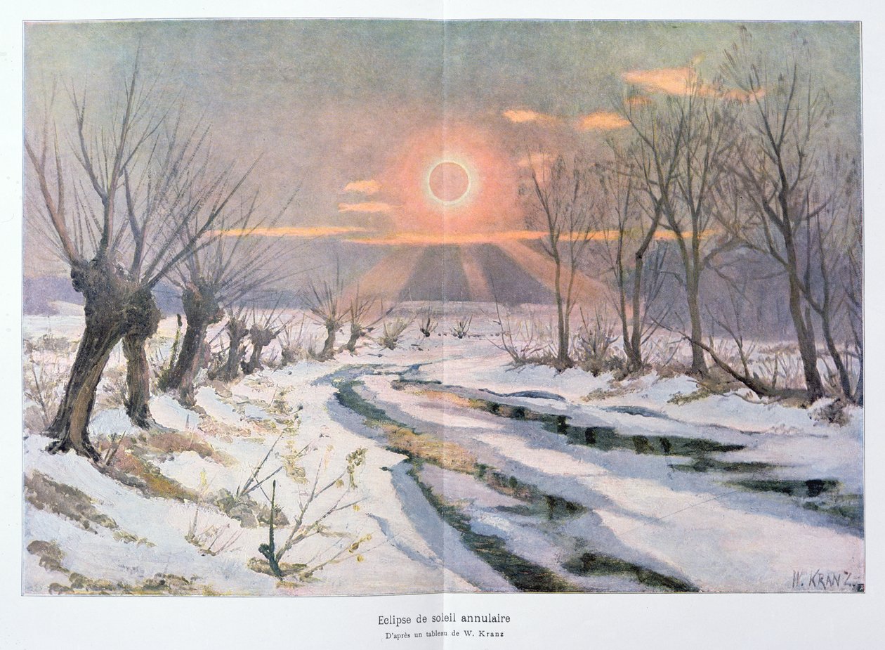 Ringformet solformørkelse, illustration fra 