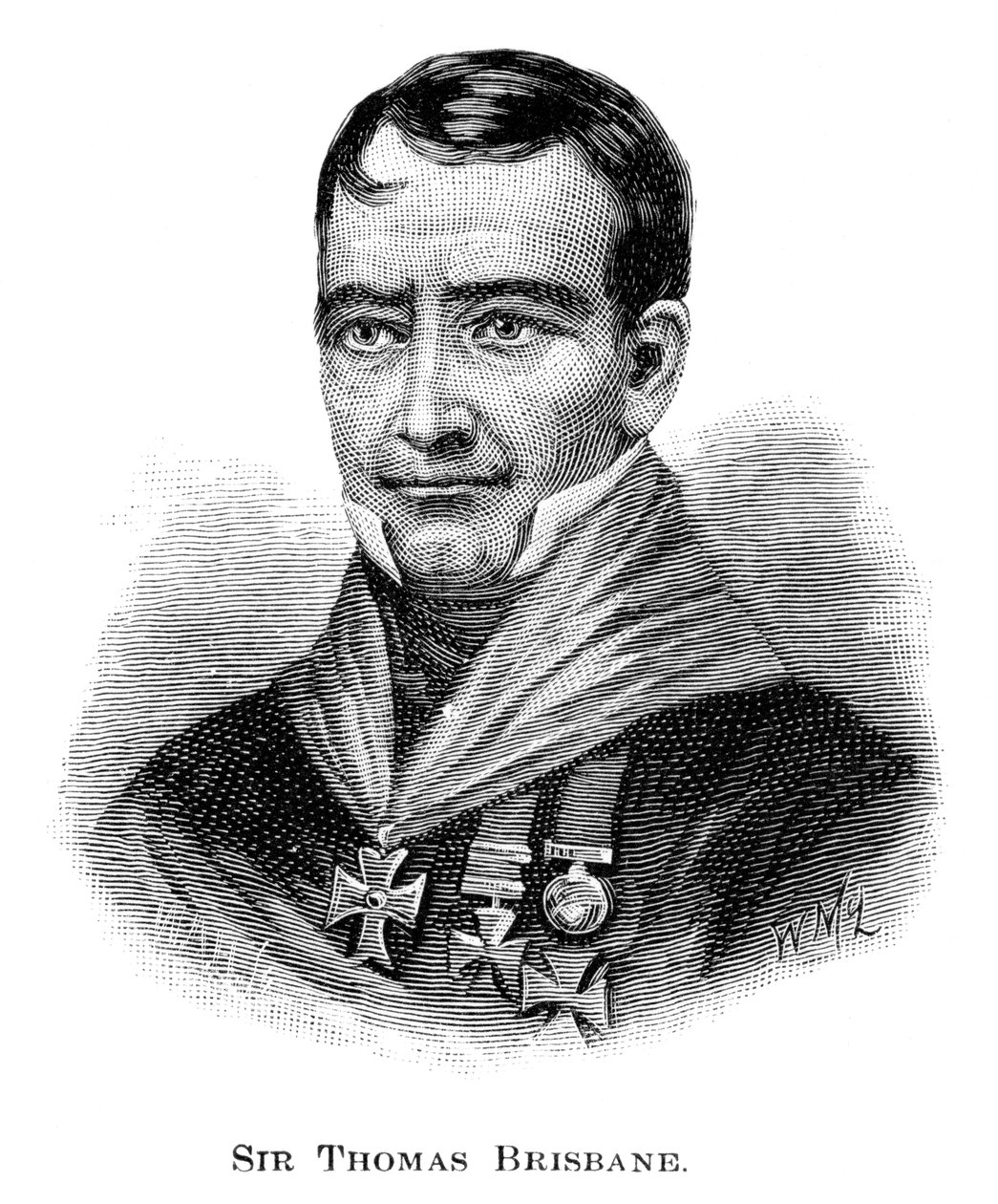 Sir Thomas Brisbane, britisk soldat, kolonialguvernør og astronom, 1886. af W. Macleod