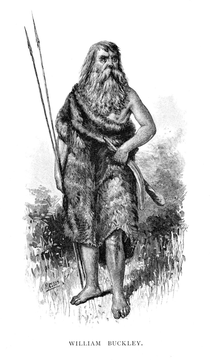 William Buckley, undsluppet engelsk straffefange i Australien, 1886. af W. Macleod