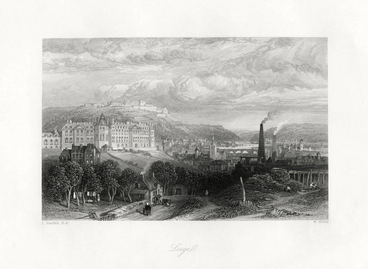 Liège, Belgien, 1800-tallet af W. Miller