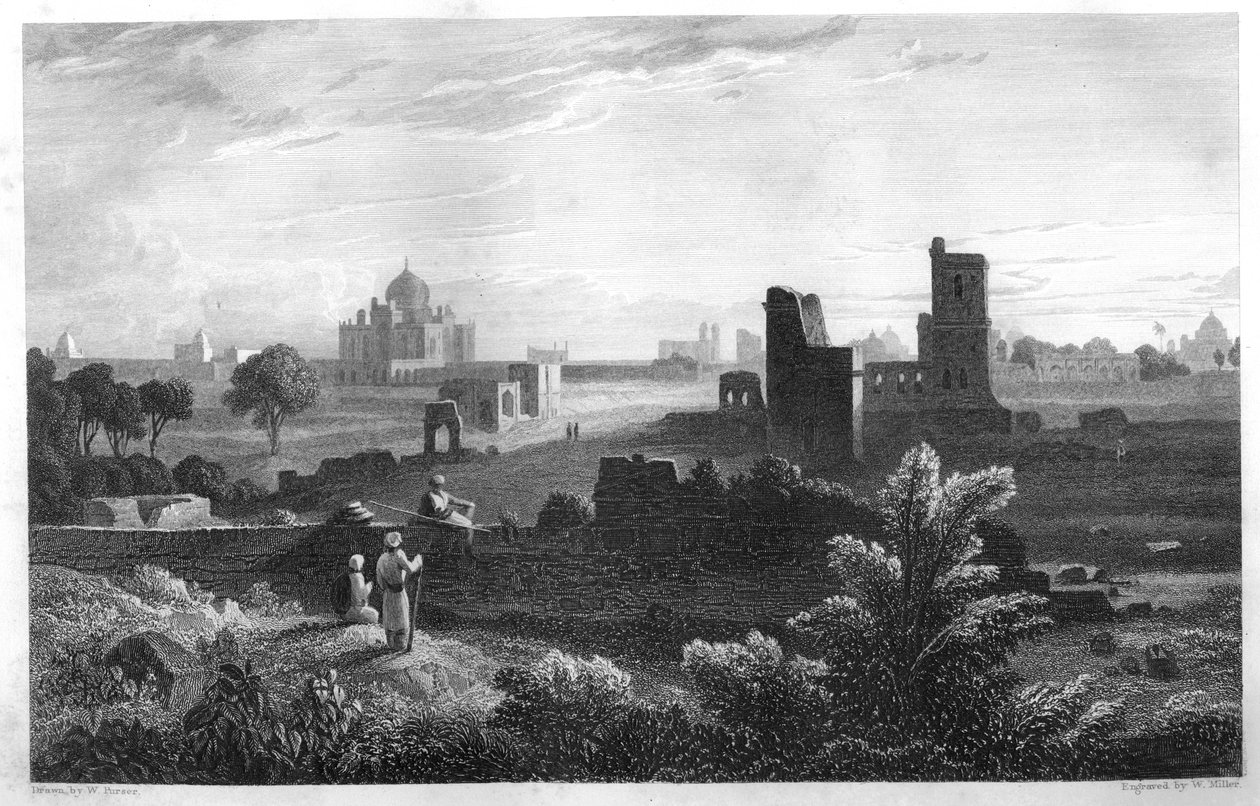 Graven af Humaioon, Delhi, Indien, c1860. af W. Miller