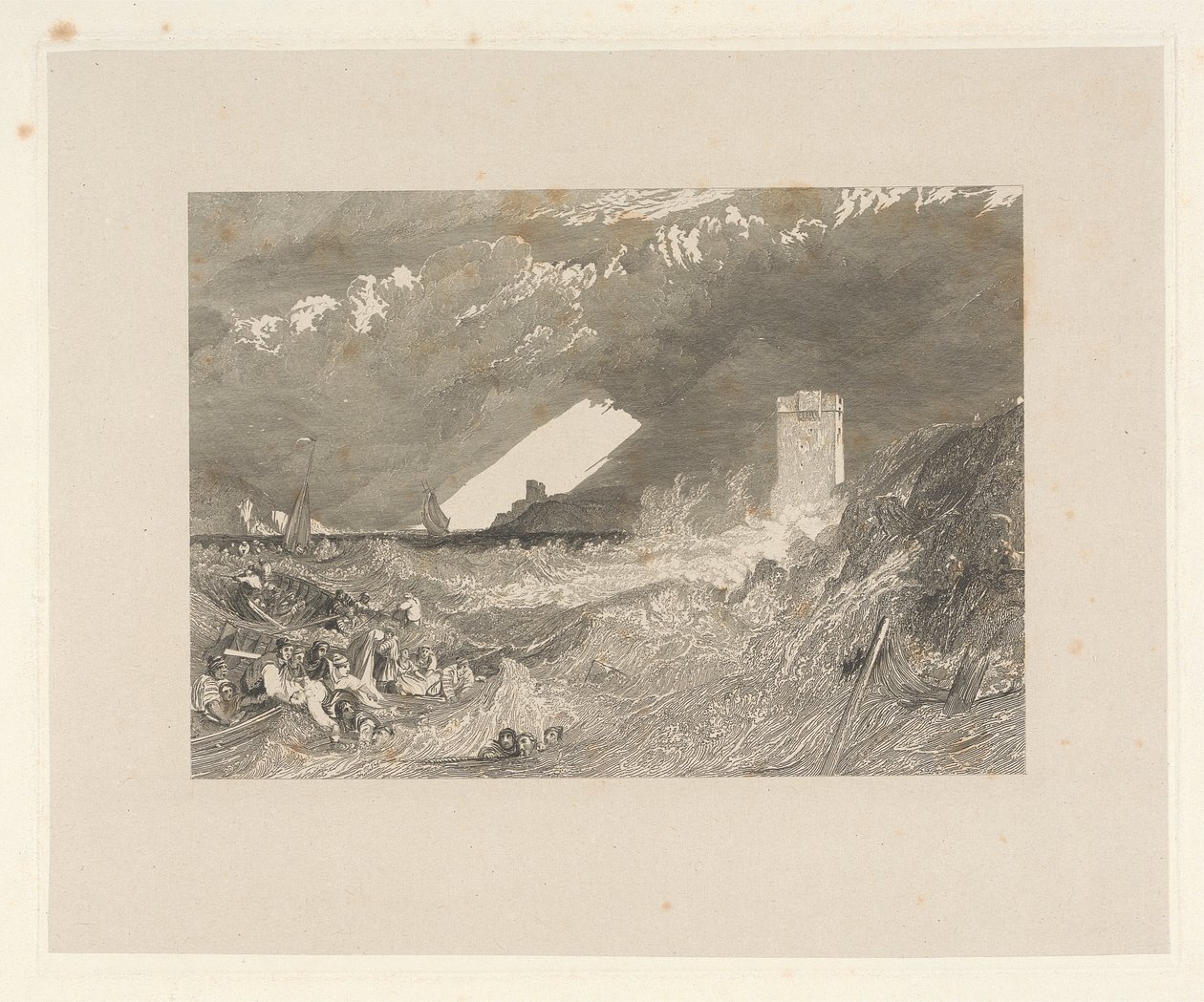 Indgang til Fowey Harbour, Cornwall af W. R. Smith