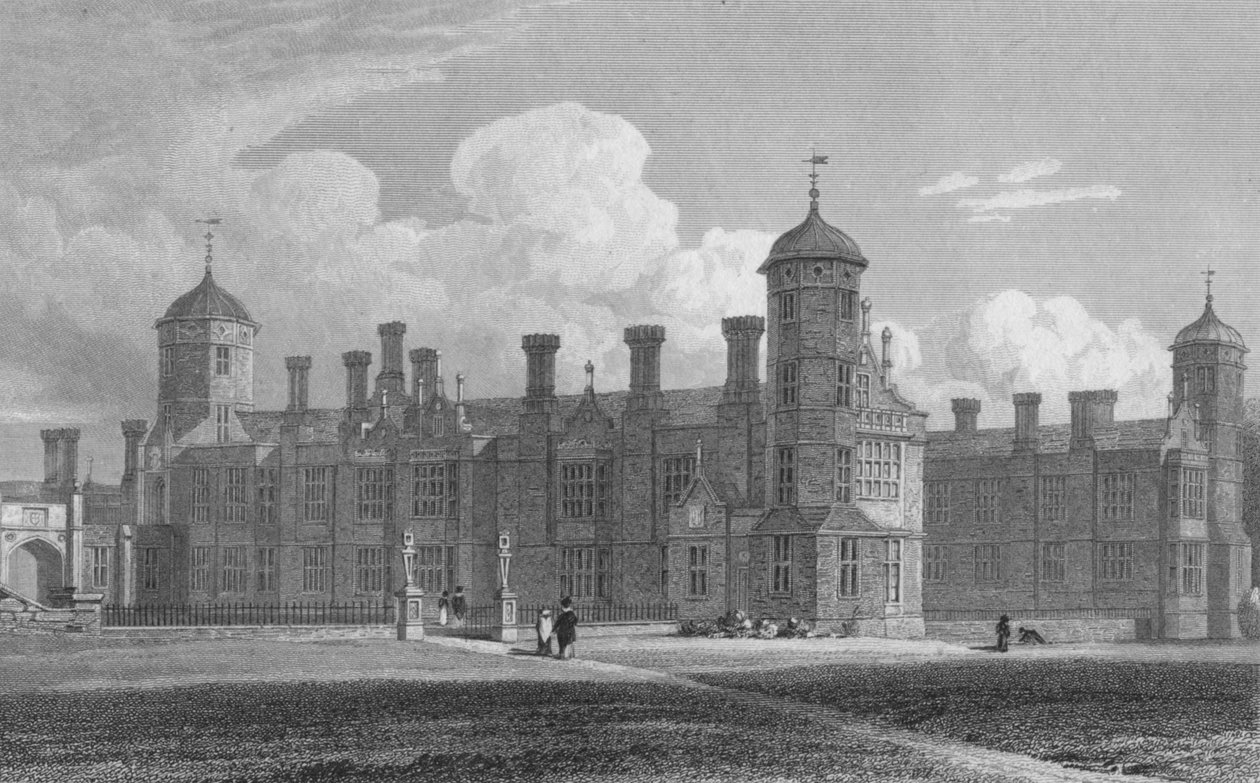 Cobham Hall, North West View Kent, 1823 af W. Wallis