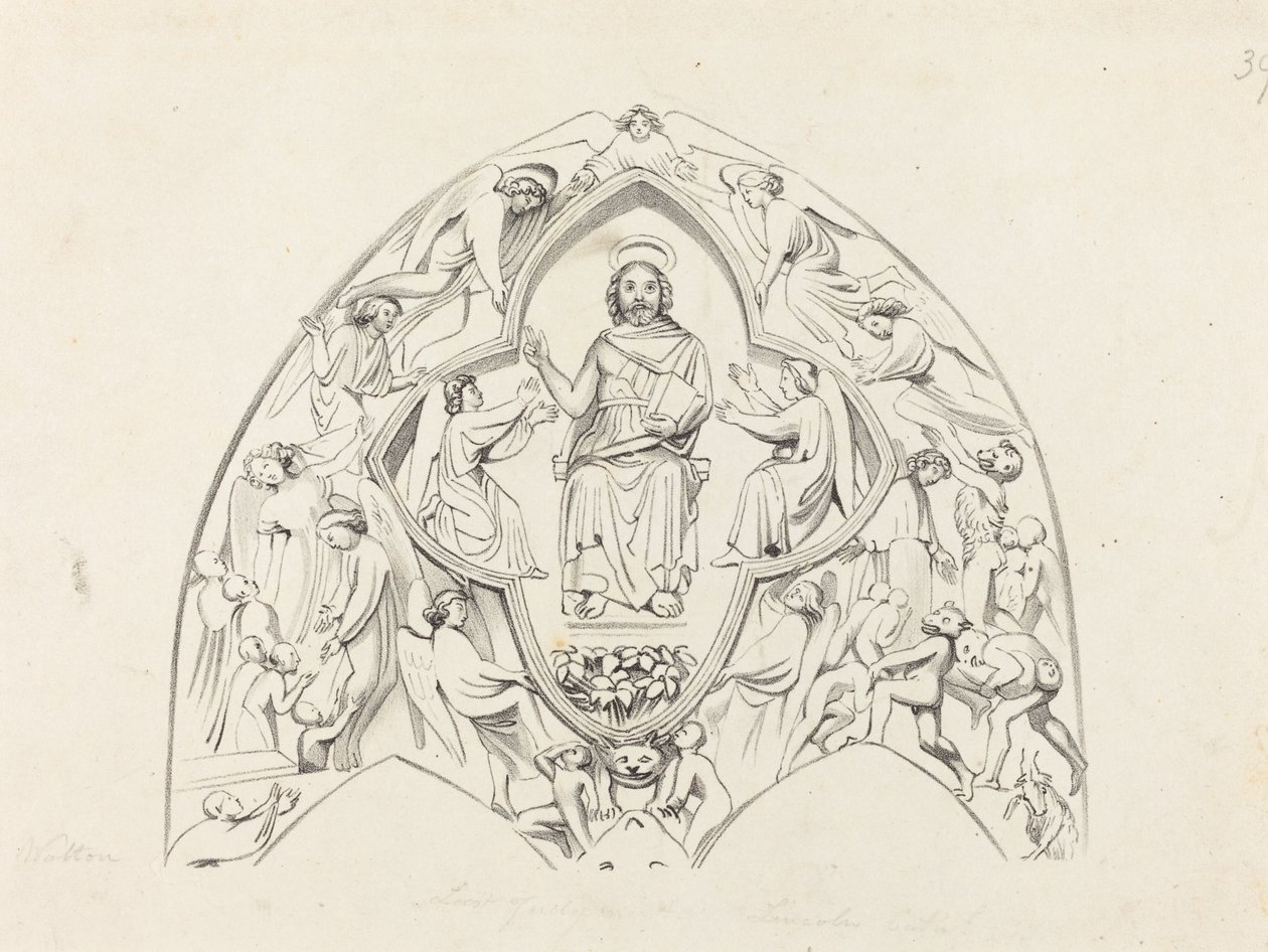 Sidste dom, Lincoln Cathedral af W. Walton after John Flaxman