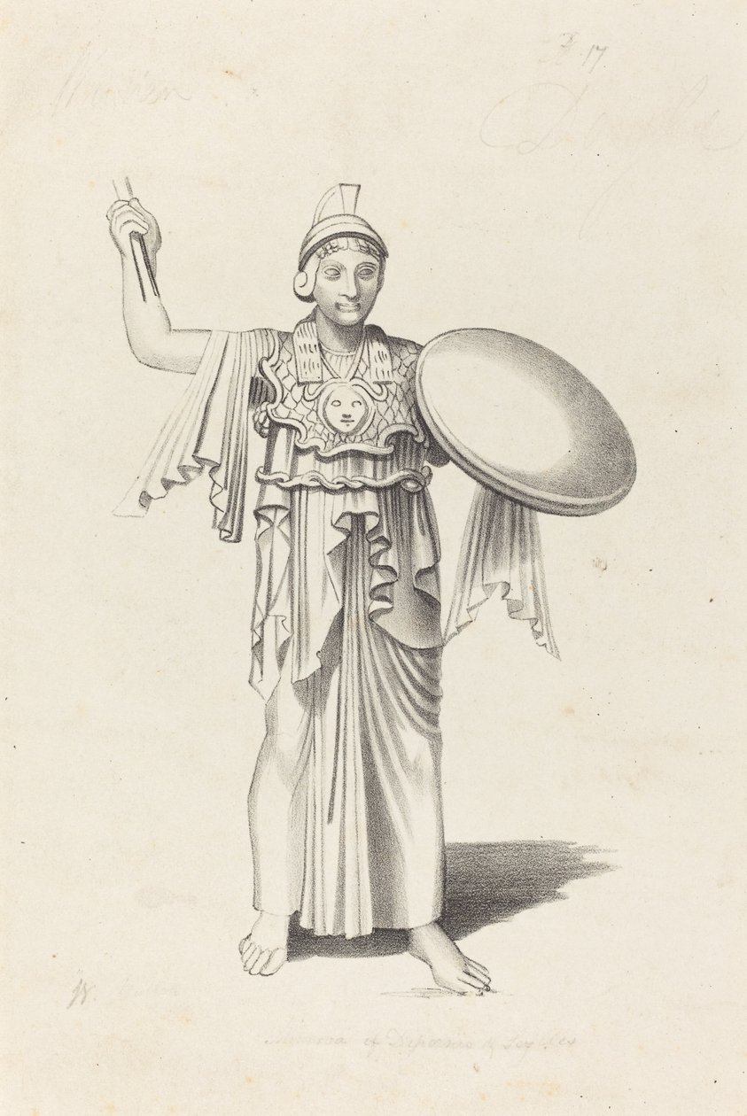 Minerva, Fra en Bronze af Daedalus af W. Walton after John Flaxman