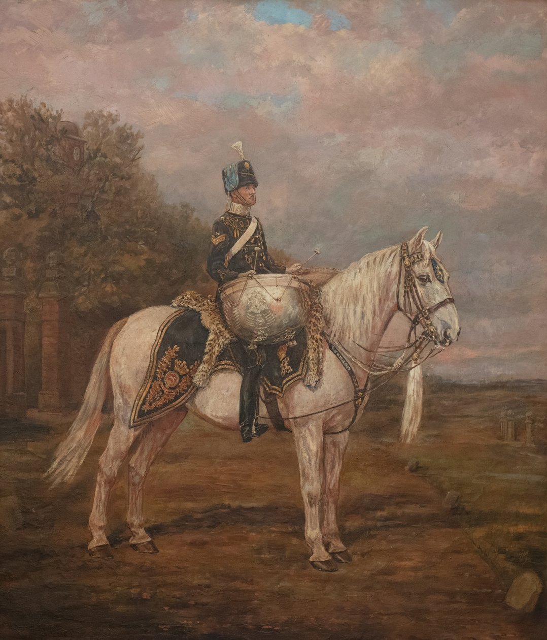 Mary, 3. (kongens egne) husarers sidste trommehest af W. Wasdell Trickett