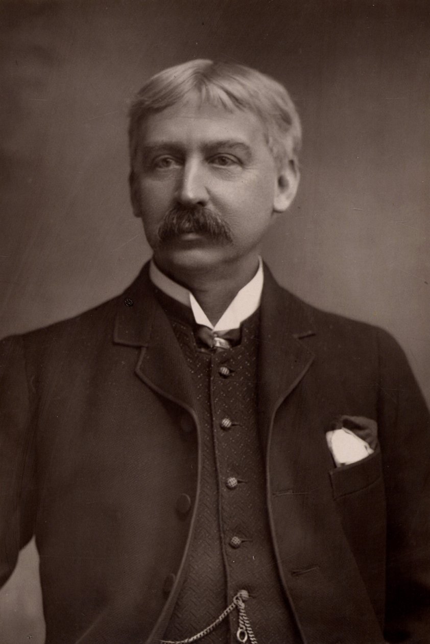 ""(Francis) Bret Harte (1836-1902) amerikansk redaktør og historieforfatter (woodburytype) af W. and D. (after) Downey