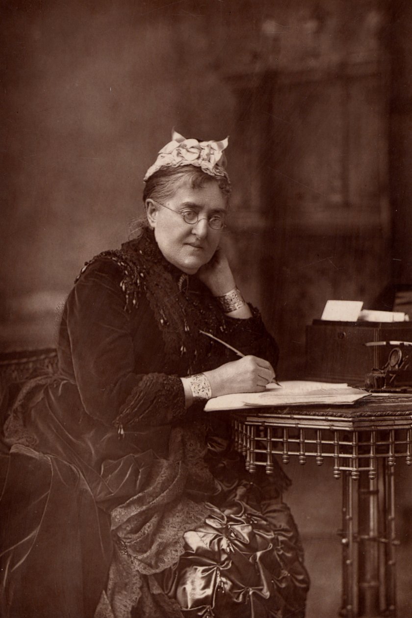 ""Elizabeth Lynn Linton (1822-1898) englantilainen kirjailija, kirjailija, toimittaja ja naisten oikeuksien puolustaja. (woodburytyyppi) af W. and D. (after) Downey