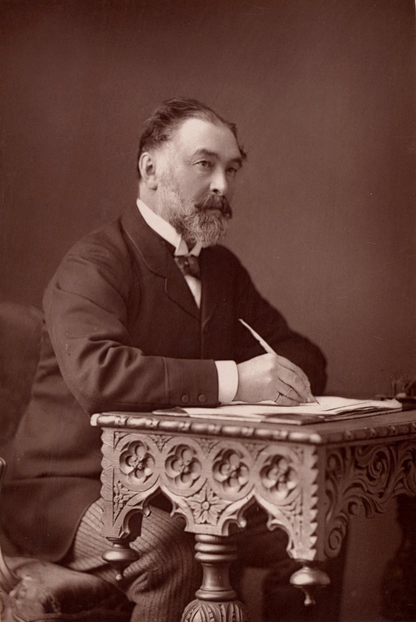 ""Frederick Harrison (1831-1923) engelsk jurist og positivistisk filosof. (woodburytype) af W. and D. (after) Downey