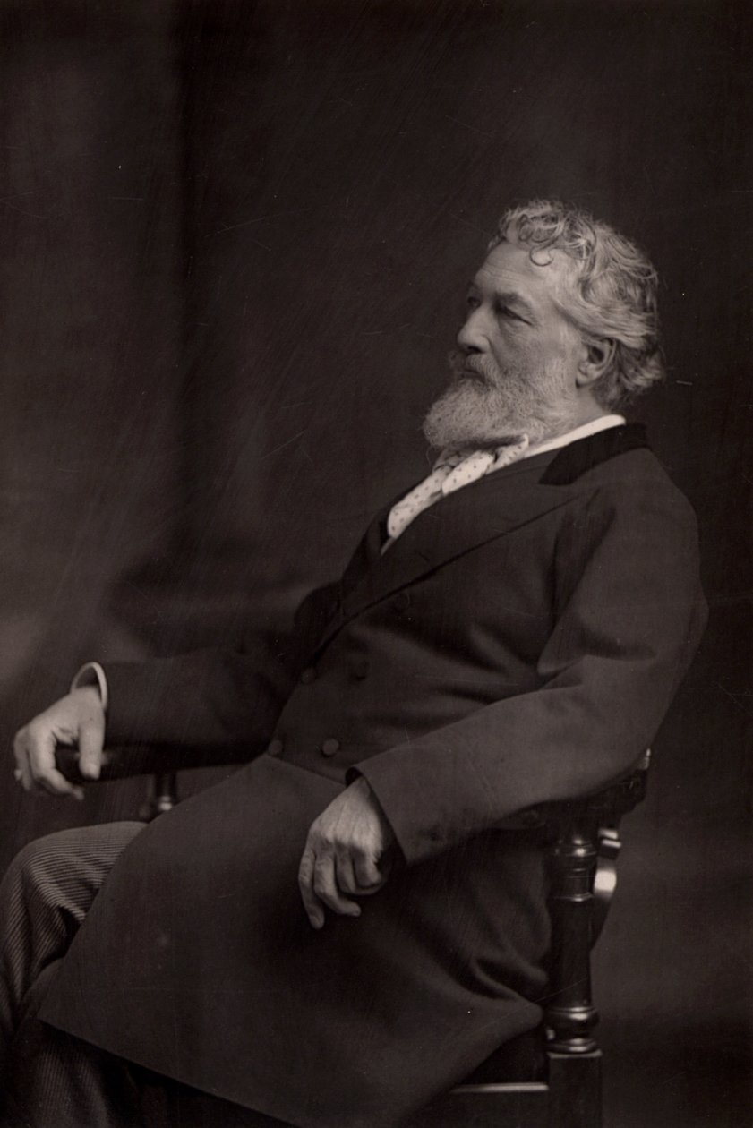 ""Frederick eller Frederic, Lord Leighton (1830-1896) engelsk maler og billedhugger født i Scarborough, Yorkshire. Præsident for Det Kongelige Akademi 1878-1896. (woodburytype) af W. and D. (after) Downey
