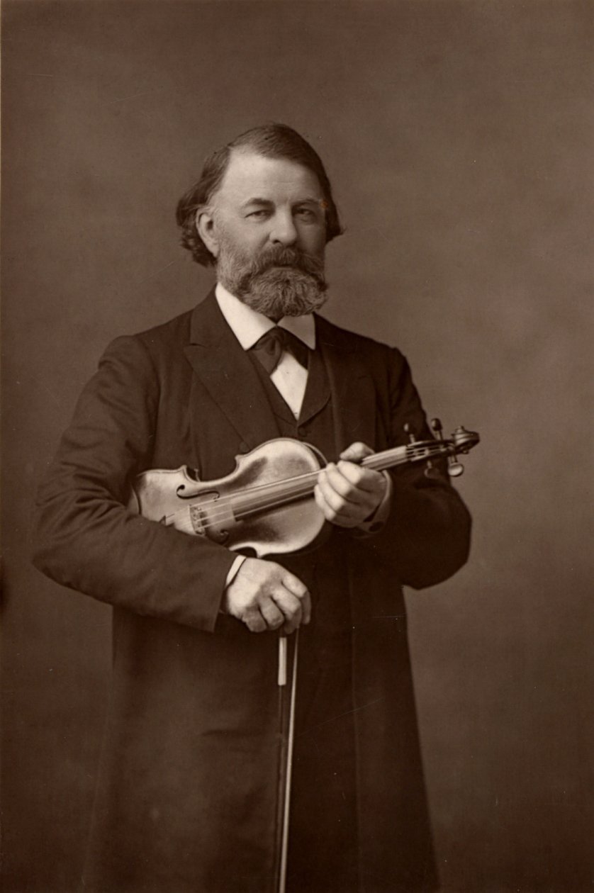 ""Joseph Joachim (1831-1907) unkarilainen viulisti, säveltäjä ja Berliinin konservatorion johtaja (woodburytype) af W. and D. (after) Downey