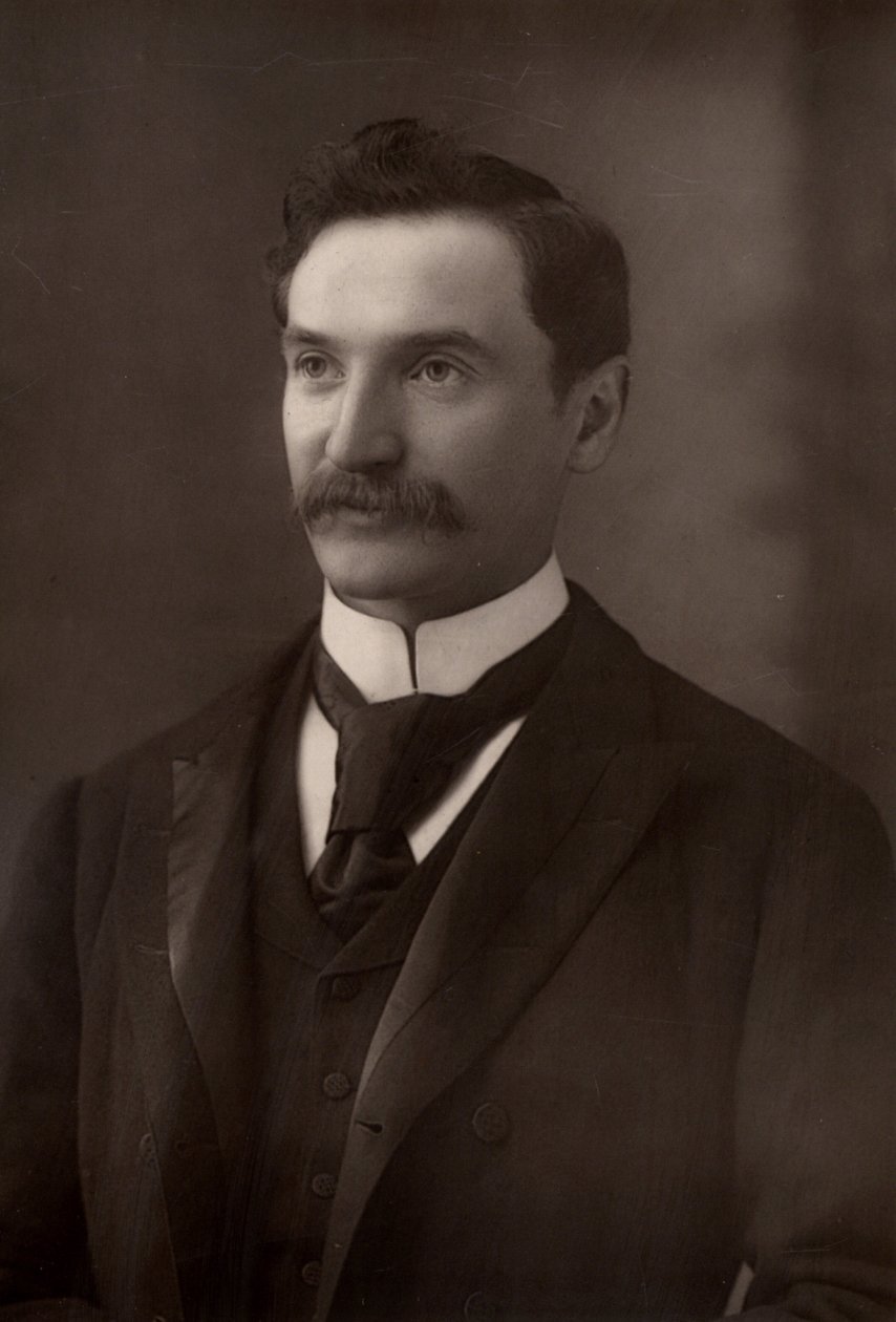 ""Solomon Joseph Solomon (1860-1927) engelsk portræt- og vægmaler. I Første Verdenskrig introducerede han brugen af Camouflage i den britiske hær. (woodburytype) af W. and D. (after) Downey