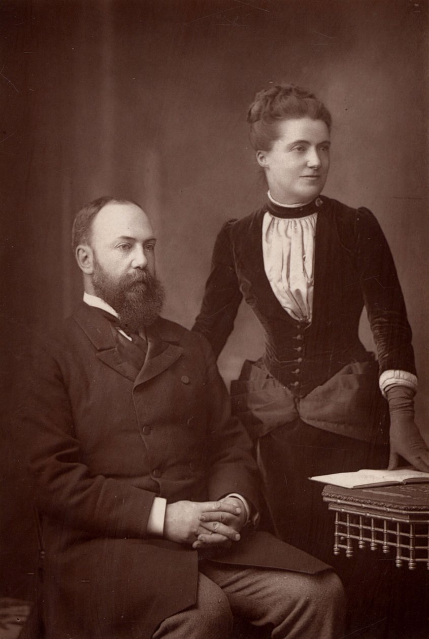 Charles og Emilia Wentworth Dilke (s/h-foto) af W. and D. Downey