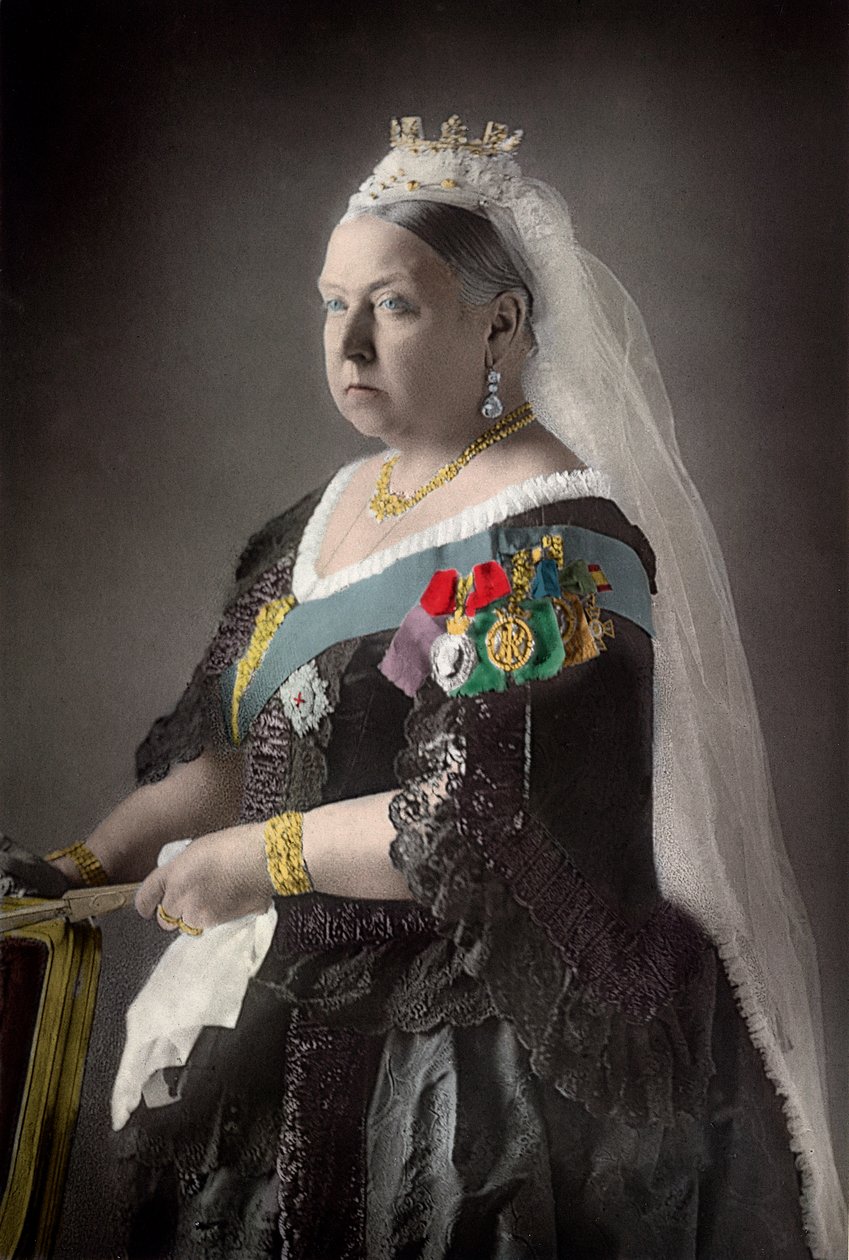 Dronning Victoria (1819-1901) af Det Forenede Kongerige. Fotografi af W. og D. Downey, fra ""The Cabinet Portrait Gallery"" England af W. and D. Downey