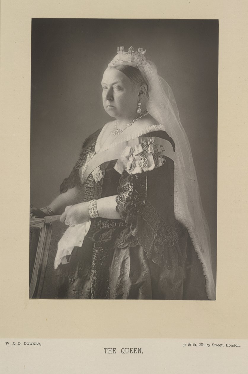 Dronning Victoria. Dronning af Det Forenede Kongerige af Storbritannien og Irland, og (fra 1876) kejserinde af Indien. Portræt. af W. and D. Downey