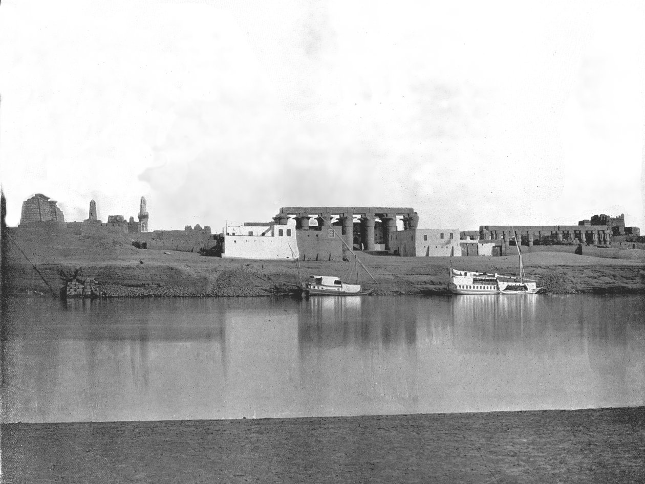 Luxor fra Nilen, Egypten, 1895. af W and S Ltd