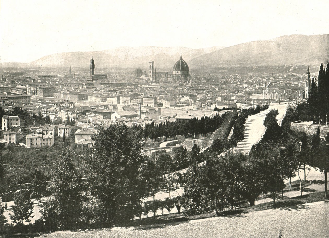 Panorama af byen Firenze, Italien, 1895. af W and S Ltd