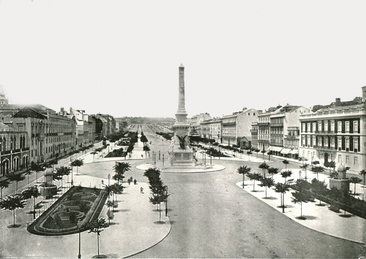 Restauradores Square, Lissabon, Portugal, 1895. af W and S Ltd