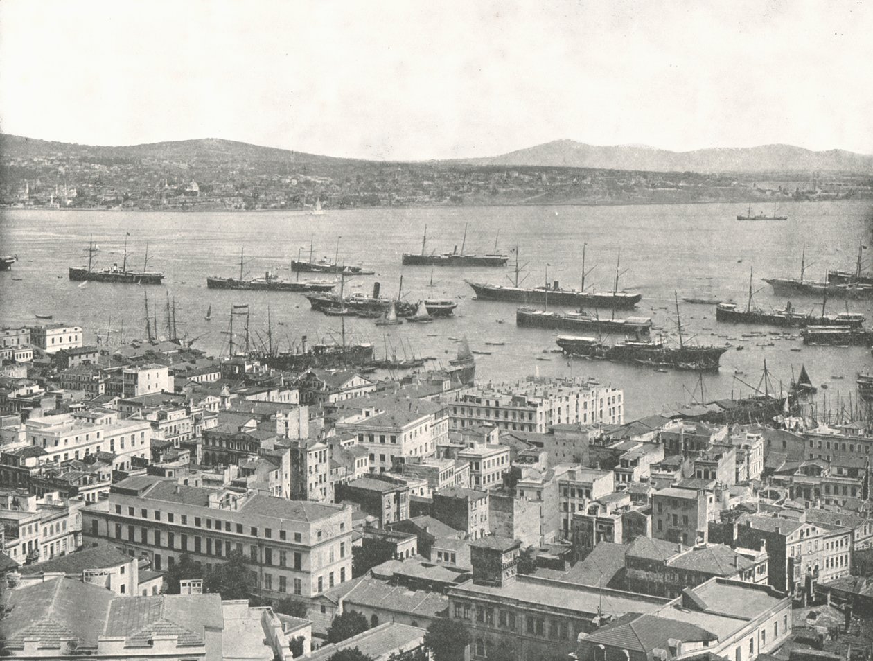 Bosporus ser mod Scutari, Konstantinopel, Osmannerriget, 1895. af W and S Ltd
