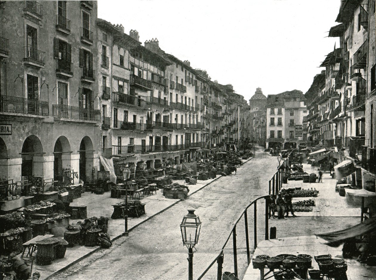 Markedspladsen, Zaragoza, Spanien, 1895. af W and S Ltd