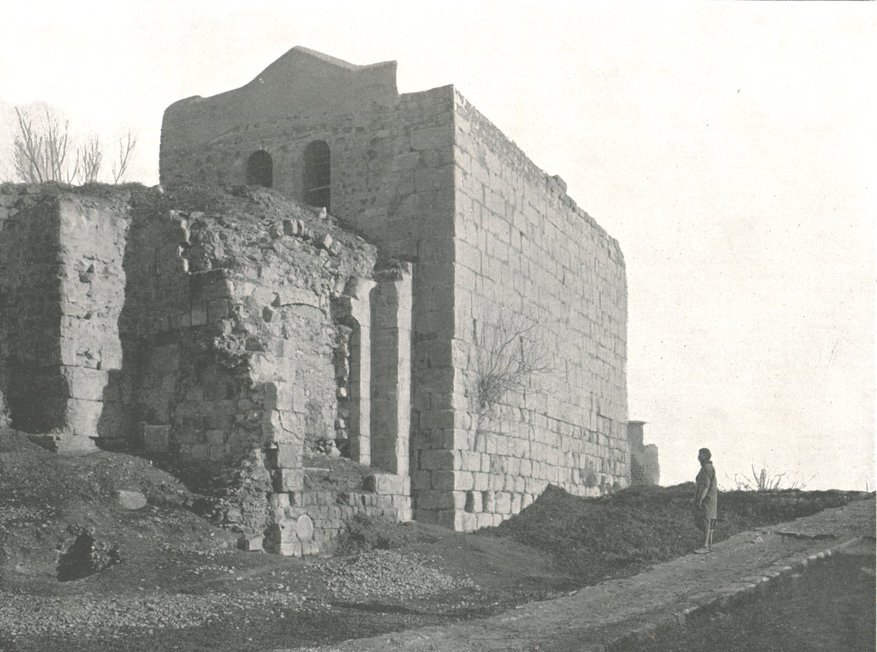Tårn, hvorfra St. Paul steg ned i en kurv, Damaskus, Osmannisk Syrien, 1895. af W and S Ltd