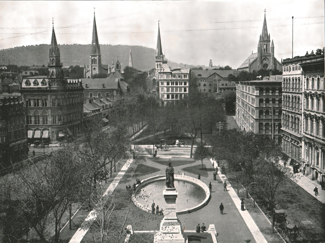Victoria Square, Montreal, Canada, 1895. af W and S Ltd