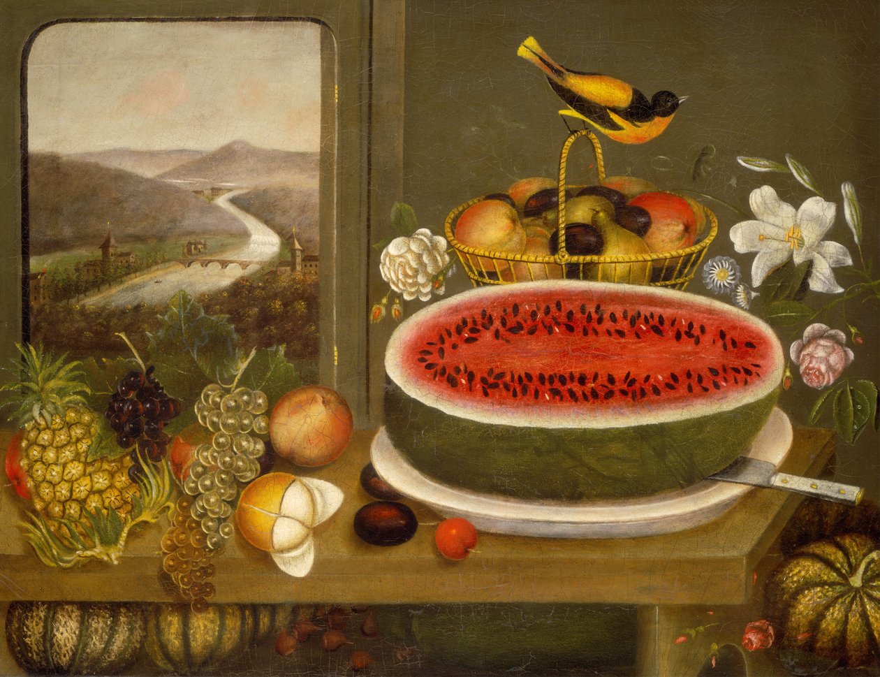 Frugt og Baltimore Oriole, 1858. af Wagguno