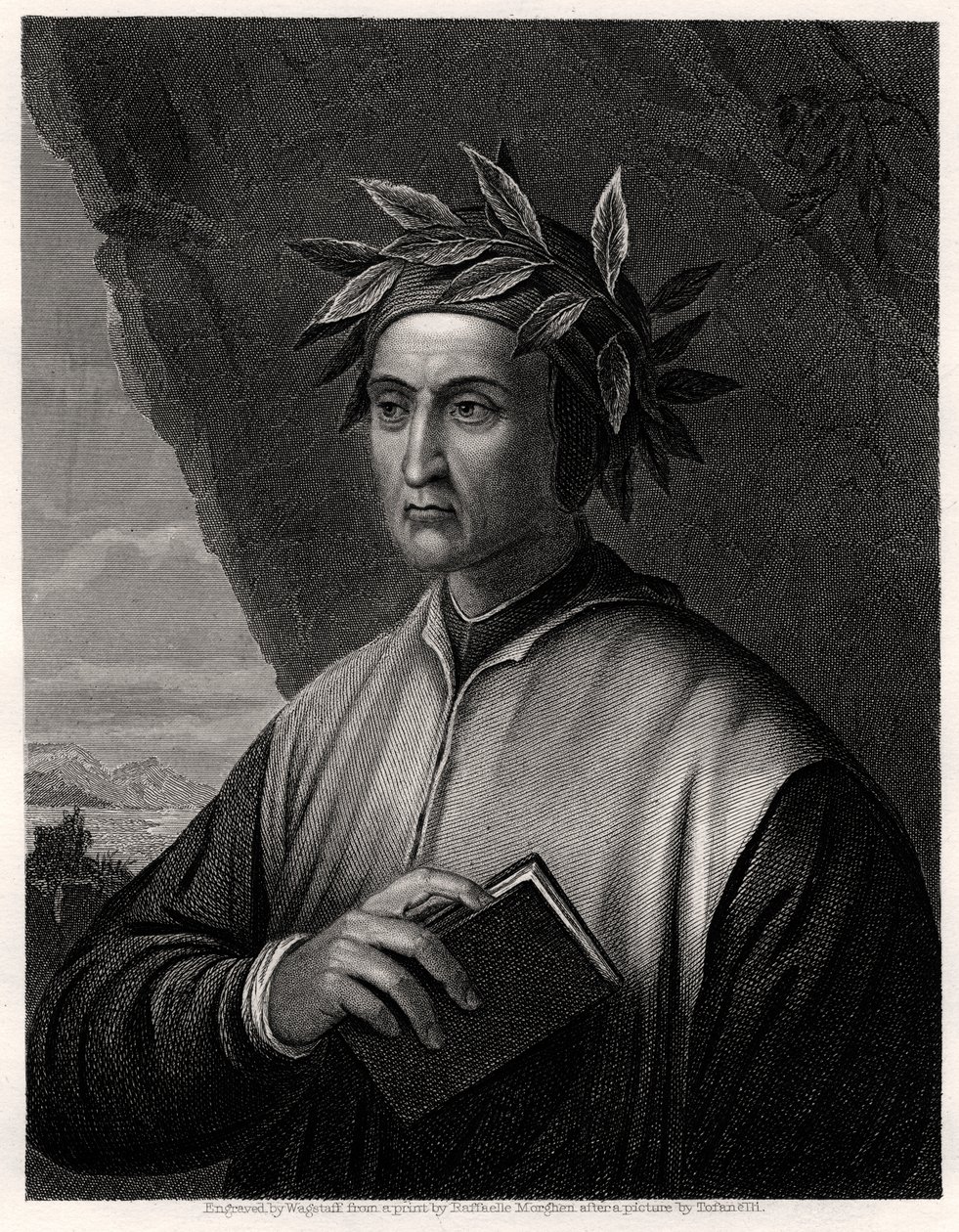 Dante Alighieri, italiensk digter, 1800-tallet. af Wagstaff