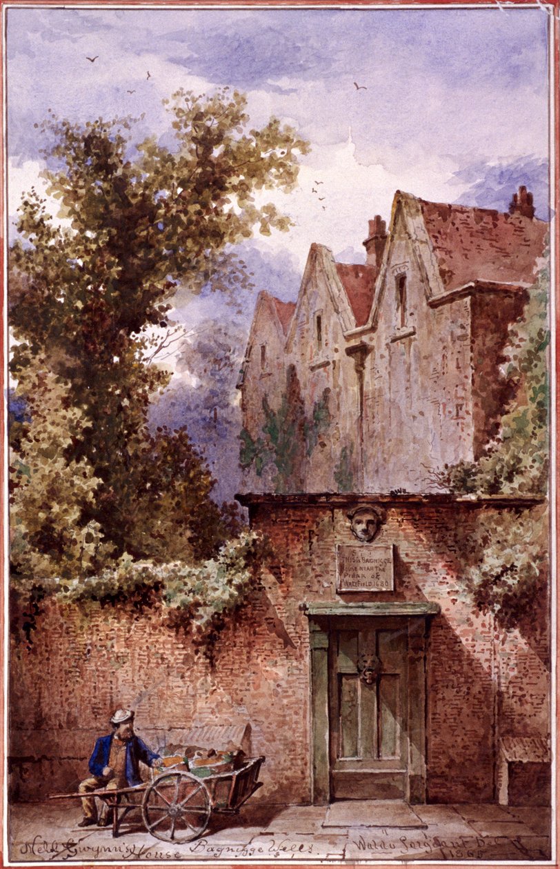 Nell Gwynns hus, Bagnigge Wells, St Pancras, London, 1865 af Waldo Sargeant