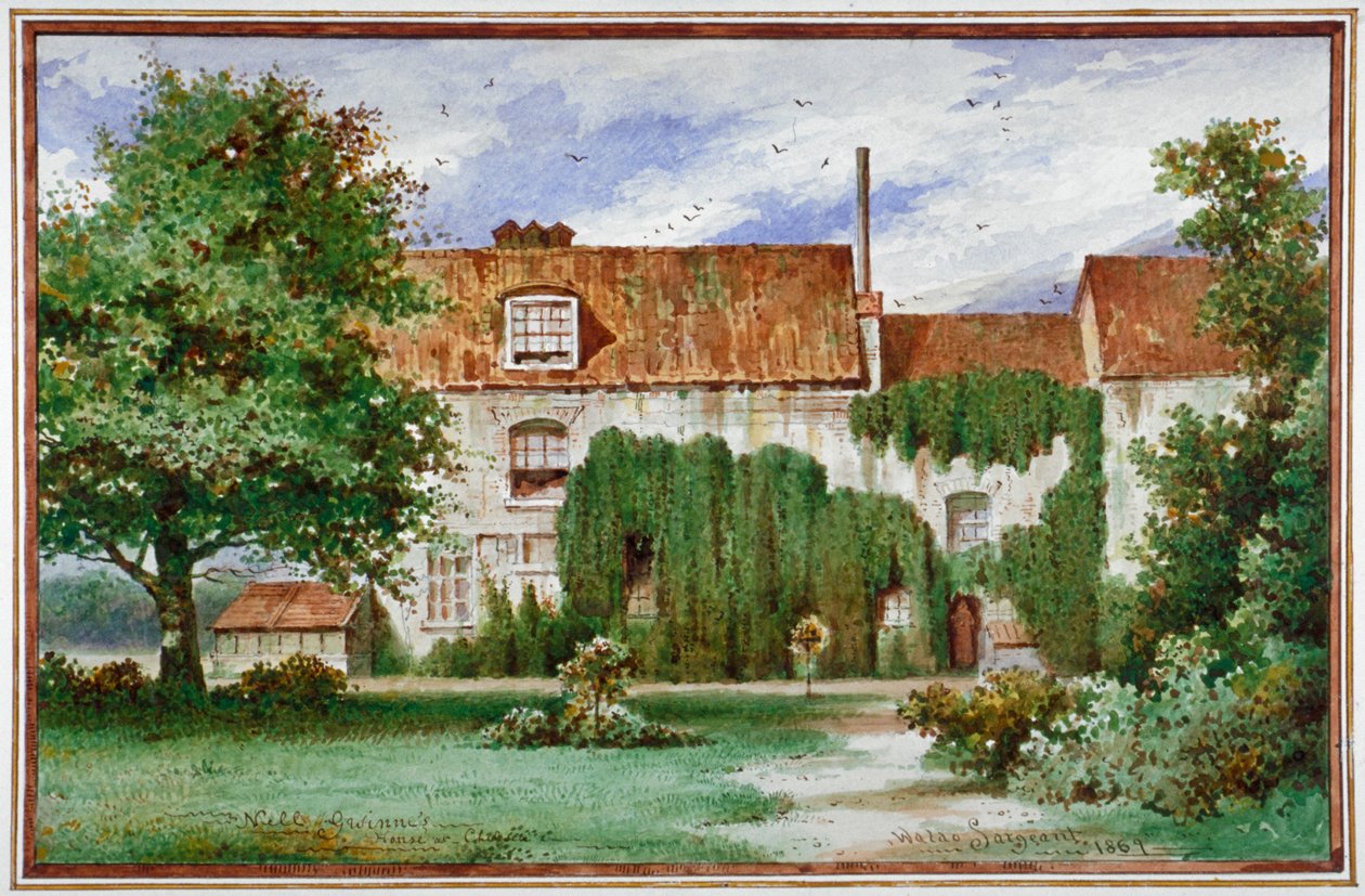 Udsigt over Sandford Manor House, Waterford Road, Chelsea, 1869. af Waldo Sargeant