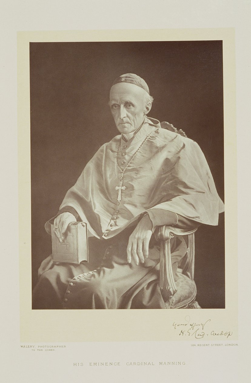 Portræt af kardinal Henry Edward Manning (1808-92) af Walery Rzewuski