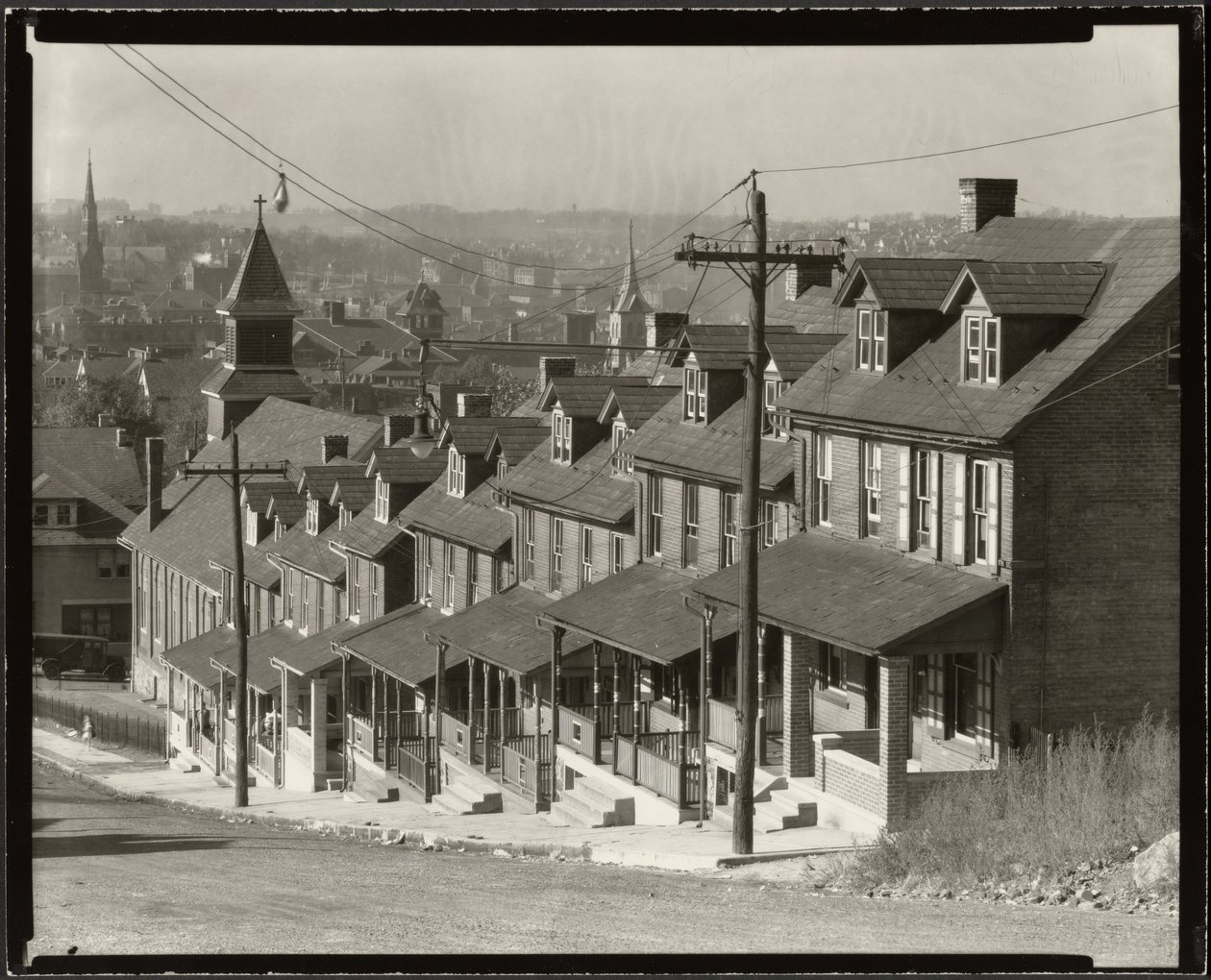 To-familiehuse i Bethlehem, Pennsylvania af Walker Evans