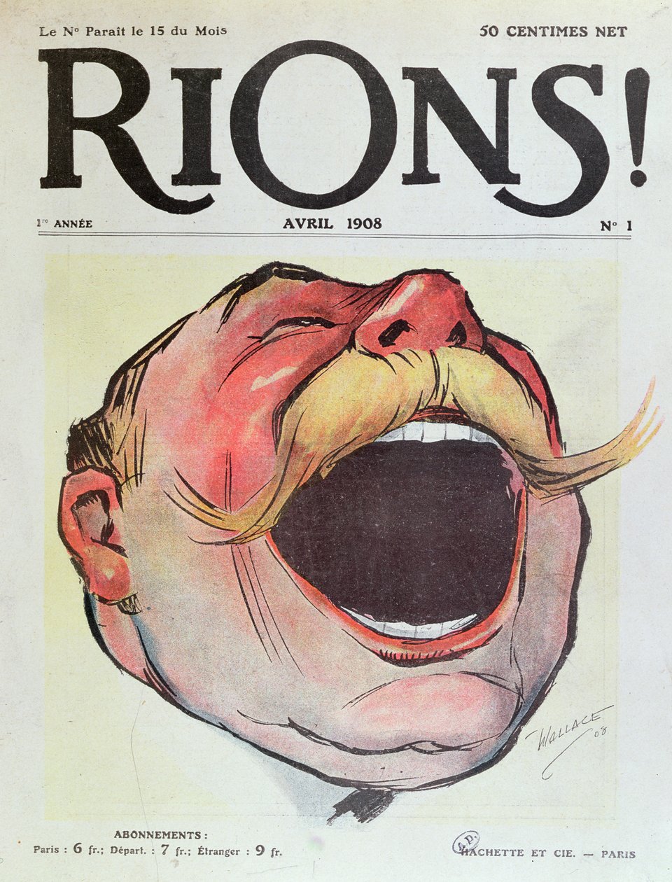 Lets Laugh, forside af Rions magazine, 1908 af Wallace