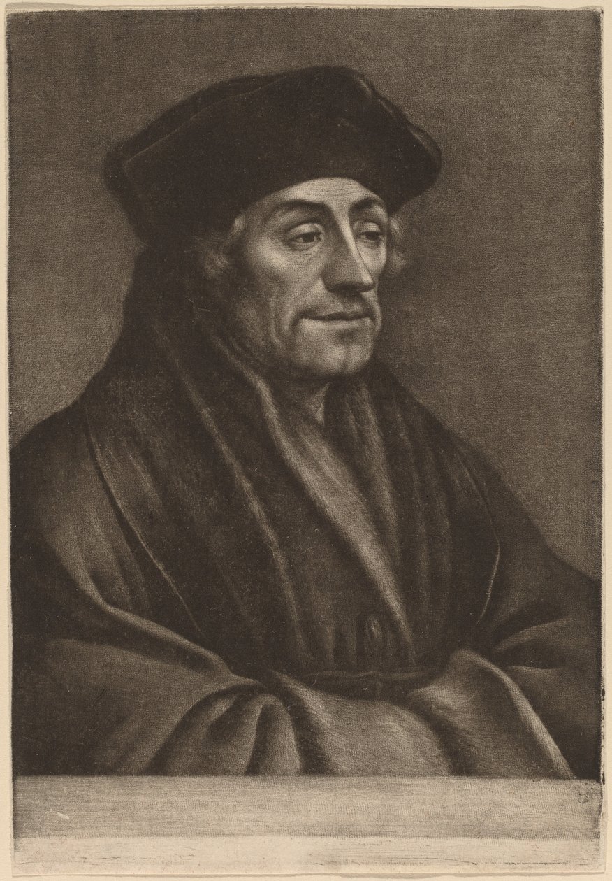 Erasmus af Wallerant Vaillant after Hans Holbein the Younger