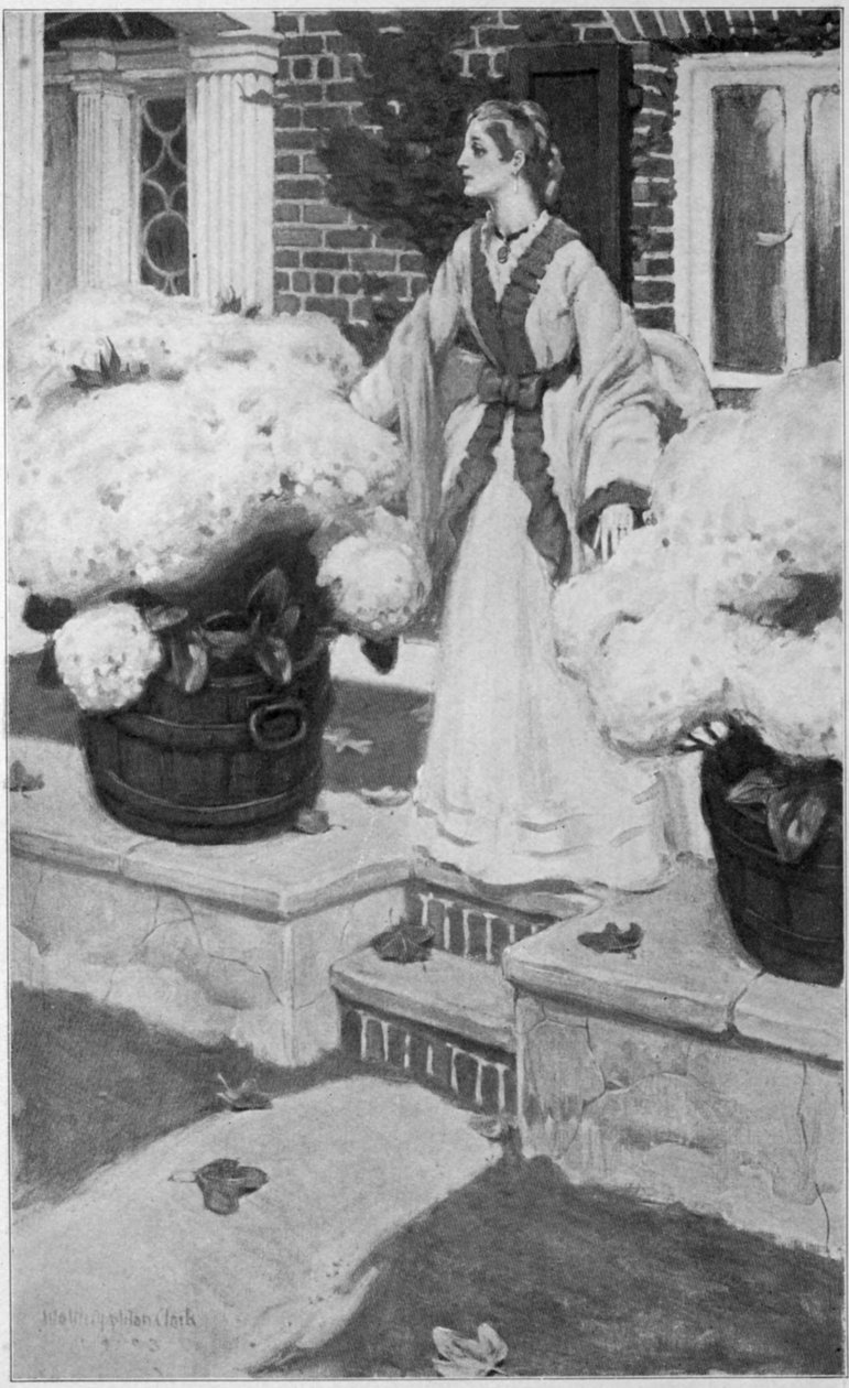 Frontispice fra den første udgave af Sanctuary, en novelle af Edith Wharton af Walter Appleton Clark