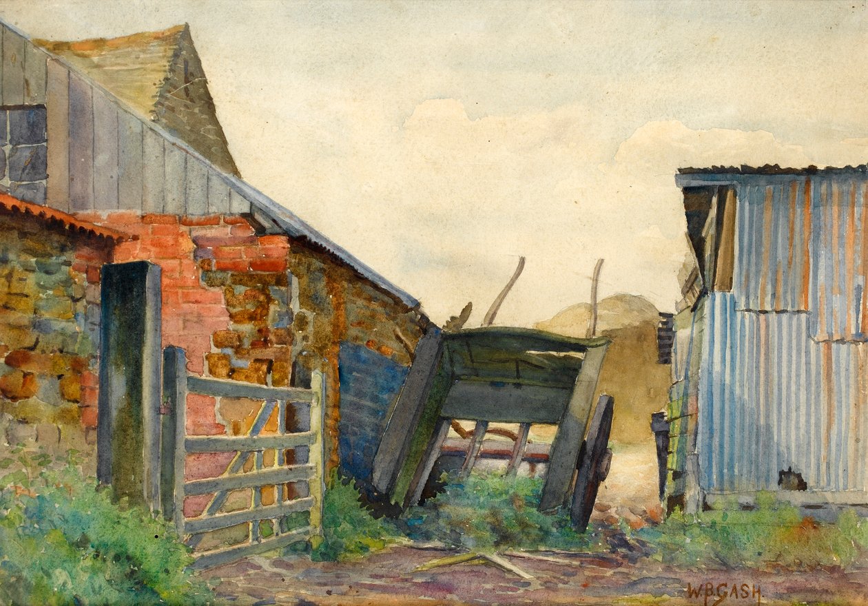 Scene i en gård af Walter Bonner Gash