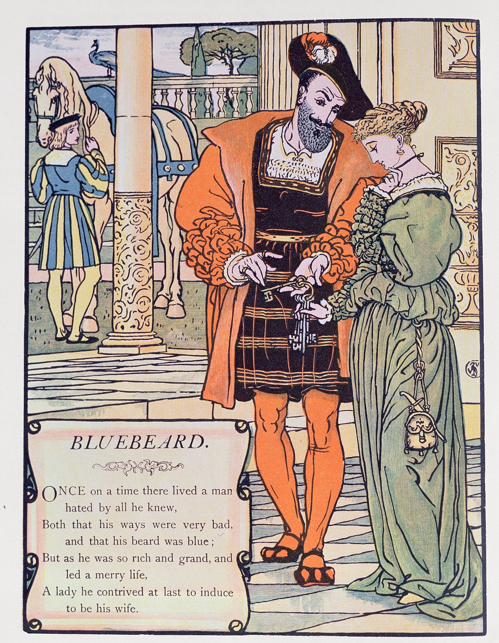 Blåskæg og hans kone, illustration til 