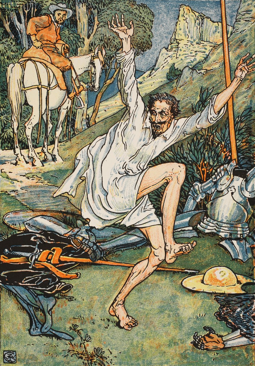 Don Quixote Doing Penance, illustration fra 