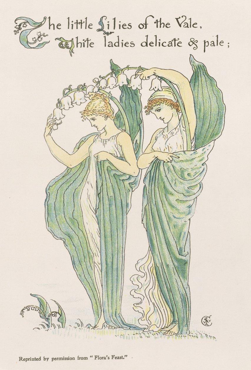 Lilies of the Vale, fra Floras fest, 1901 af Walter Crane