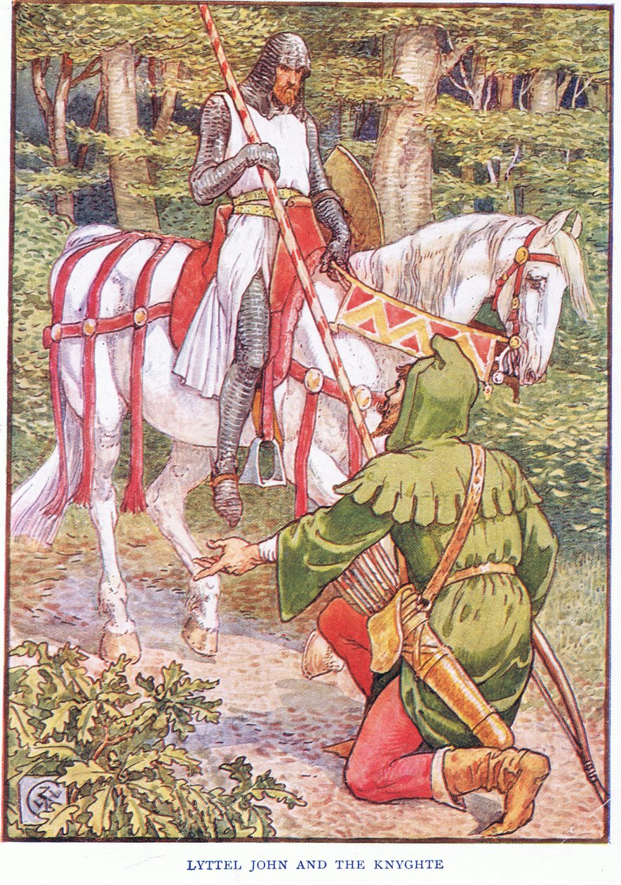 Lille Johannes og ridderen, ca. 1920 af Walter Crane