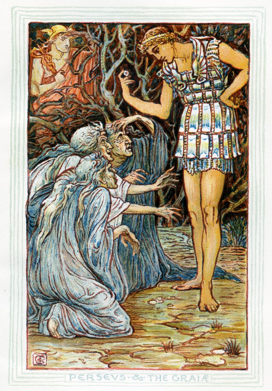 Perseus og Graia Graeae af Walter Crane