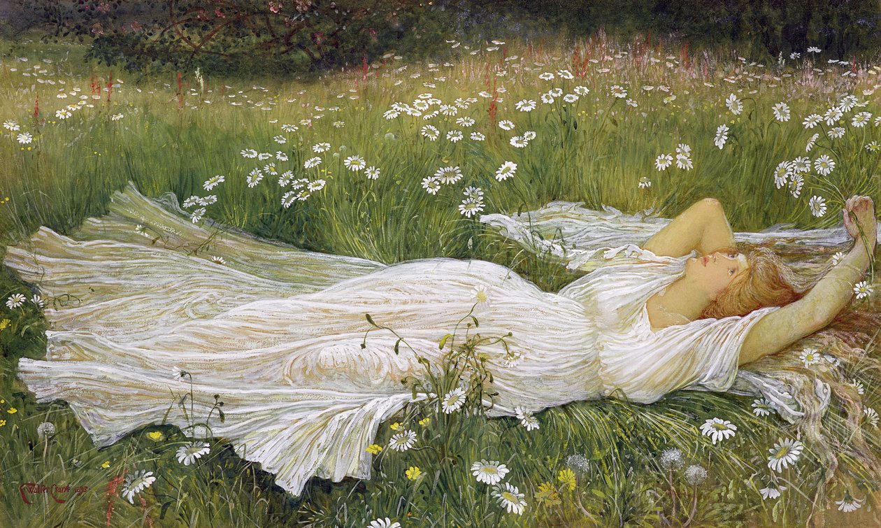 Sommer, 1895 (wc og gouache på papir) af Walter Crane
