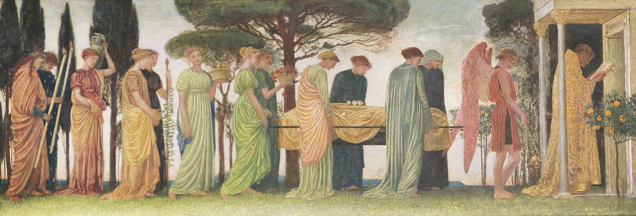 Årets død, 1872 (tempera und gouache på papir) af Walter Crane