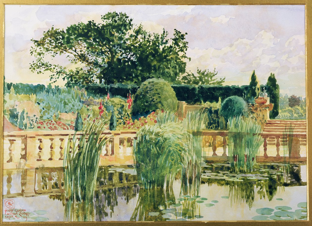 The Water Garden, Easton Lodge, nær Great Dunmow, Essex, 1909 af Walter Crane