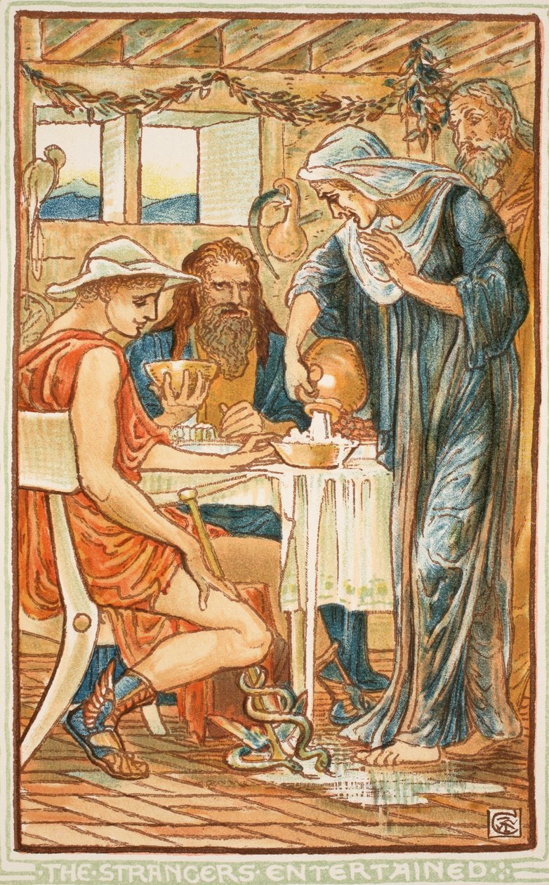 De fremmede underholdt, illustration fra 